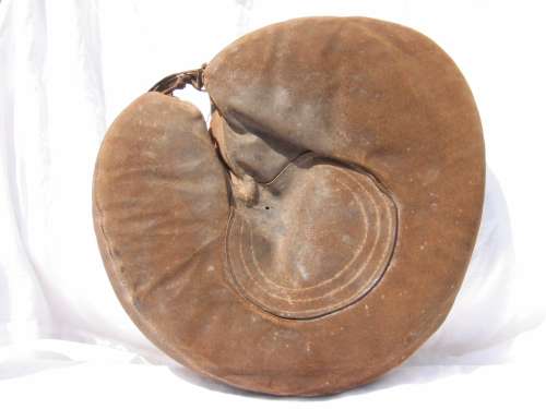 Early 1900's Sewn Pocket Catchers Mitt Hook & Eye Back Front